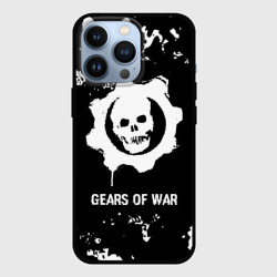 Чехол для iPhone 13 Pro Gears of War glitch на темном фоне