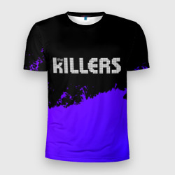 Мужская футболка 3D Slim The Killers purple grunge