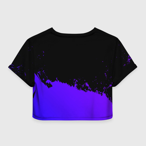 Женская футболка Crop-top 3D The Killers purple grunge, цвет 3D печать - фото 2