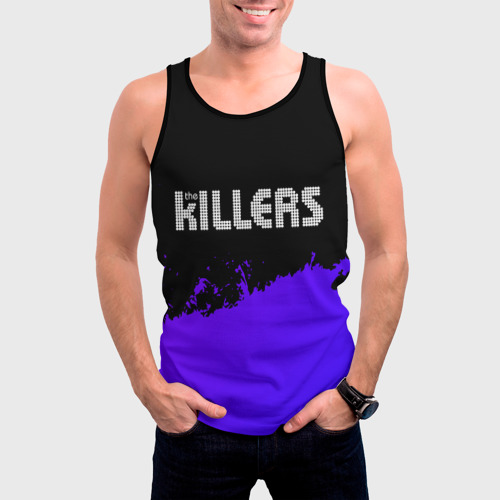 Мужская майка 3D The Killers purple grunge, цвет 3D печать - фото 3