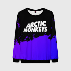 Мужской свитшот 3D Arctic Monkeys purple grunge