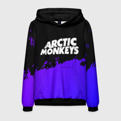 Мужская толстовка 3D Arctic Monkeys purple grunge