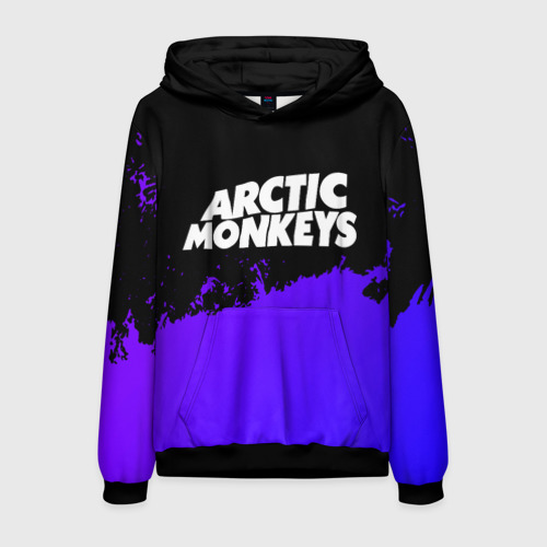 Мужская толстовка 3D Arctic Monkeys purple grunge, цвет черный