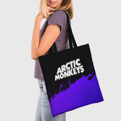 Шоппер 3D Arctic Monkeys purple grunge - фото 2