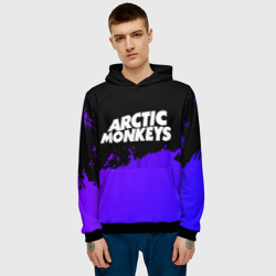 Мужская толстовка 3D Arctic Monkeys purple grunge - фото 2