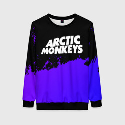 Женский свитшот 3D Arctic Monkeys purple grunge