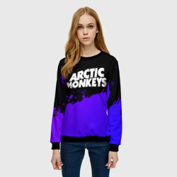 Женский свитшот 3D Arctic Monkeys purple grunge - фото 2