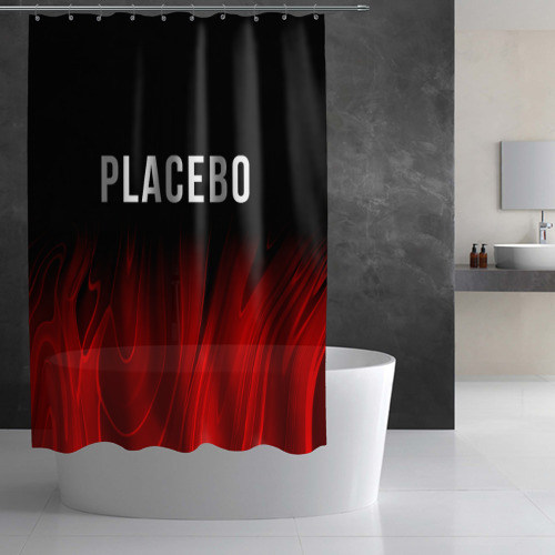 Штора 3D для ванной Placebo red plasma - фото 2