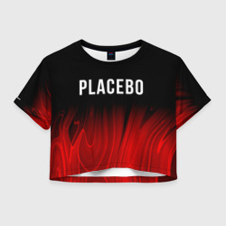 Женская футболка Crop-top 3D Placebo red plasma