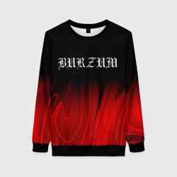 Женский свитшот 3D Burzum red plasma