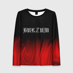 Женский лонгслив 3D Burzum red plasma