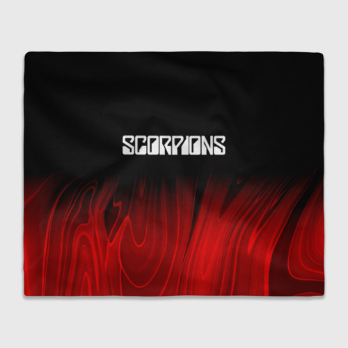 Плед 3D Scorpions red plasma, цвет 3D (велсофт)