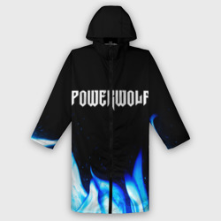 Женский дождевик 3D Powerwolf blue fire