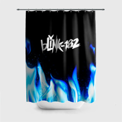 Штора 3D для ванной Blink 182 blue fire