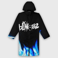 Женский дождевик 3D Blink 182 blue fire