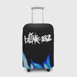 Чехол для чемодана 3D Blink 182 blue fire