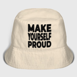 Детская панама хлопок Надпись Make yourself proud - Гордись собой