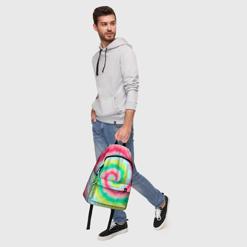 Рюкзак 3D с принтом Тай дай клубничный, фото #5