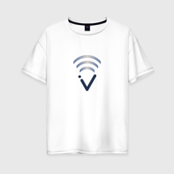 Женская футболка хлопок Oversize Wi-Fi