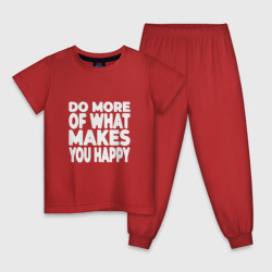 Детская пижама хлопок Надпись Do more of what makes you happy