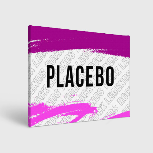Холст прямоугольный Placebo rock Legends: надпись и символ, цвет 3D печать