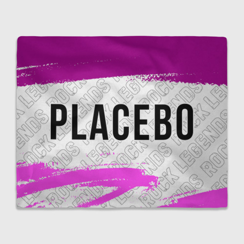 Плед 3D Placebo rock Legends: надпись и символ, цвет 3D (велсофт)