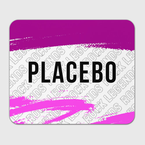 Прямоугольный коврик для мышки Placebo rock Legends: надпись и символ