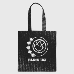 Шоппер 3D Blink 182 с потертостями на темном фоне