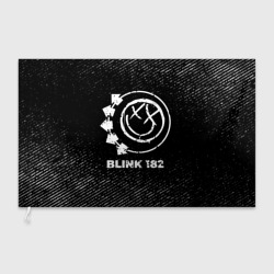 Флаг 3D Blink 182 с потертостями на темном фоне
