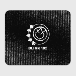 Прямоугольный коврик для мышки Blink 182 с потертостями на темном фоне