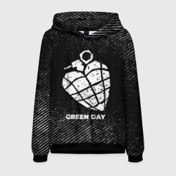 Мужская толстовка 3D Green Day с потертостями на темном фоне