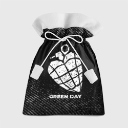 Подарочный 3D мешок Green Day с потертостями на темном фоне