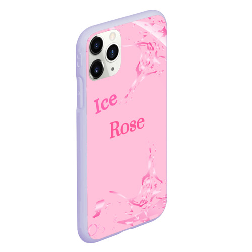 Чехол для iPhone 11 Pro матовый с принтом Ice Rose, вид сбоку #3
