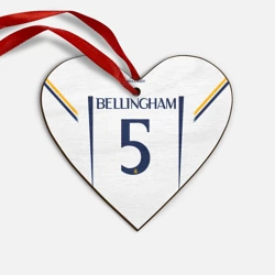 Деревянная игрушка Сердце Беллингем Реал Мадрид форма 23-24 домашняя