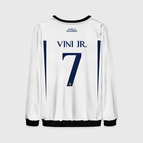 Мужской свитшот 3D Винисиус Жуниор Реал Мадрид форма 23-24 домашняя, цвет черный - фото 2