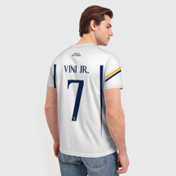 Мужская футболка 3D Винисиус Жуниор Реал Мадрид форма 23-24 домашняя - фото 2