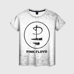 Женская футболка 3D Pink Floyd с потертостями на светлом фоне