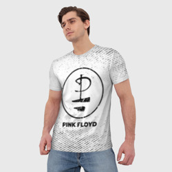 Мужская футболка 3D Pink Floyd с потертостями на светлом фоне - фото 2
