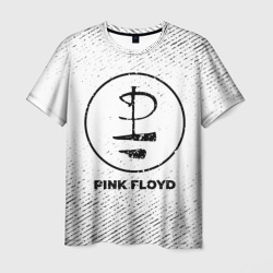 Мужская футболка 3D Pink Floyd с потертостями на светлом фоне