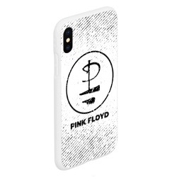 Чехол для iPhone XS Max матовый Pink Floyd с потертостями на светлом фоне - фото 2