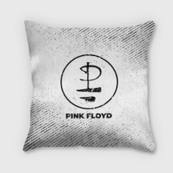 Подушка 3D Pink Floyd с потертостями на светлом фоне