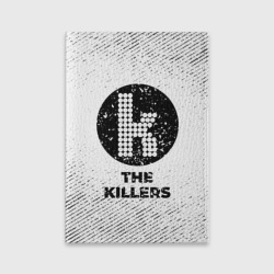 Обложка для паспорта матовая кожа The Killers с потертостями на светлом фоне