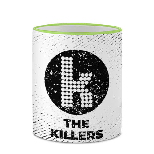 Кружка с полной запечаткой The Killers с потертостями на светлом фоне, цвет Кант светло-зеленый - фото 4