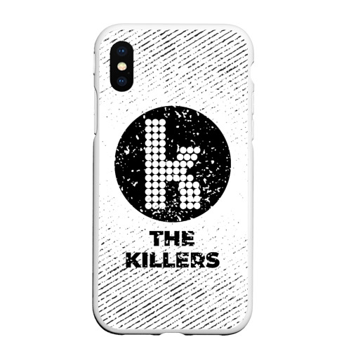 Чехол для iPhone XS Max матовый The Killers с потертостями на светлом фоне