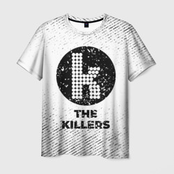 Мужская футболка 3D The Killers с потертостями на светлом фоне