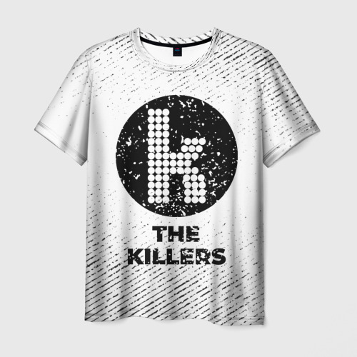 Мужская футболка 3D The Killers с потертостями на светлом фоне, цвет 3D печать