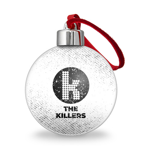 Ёлочный шар The Killers с потертостями на светлом фоне