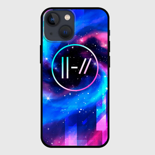 Чехол для iPhone 13 mini Twenty One Pilots неоновый космос