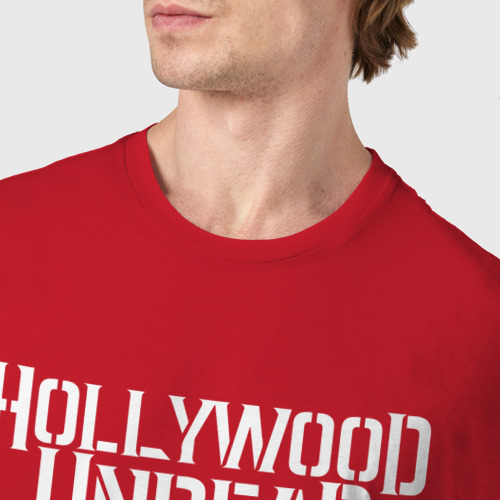 Мужская футболка хлопок с принтом Hollywood Undead rock cat, фото #4