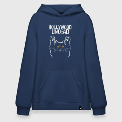 Худи SuperOversize хлопок Hollywood Undead rock cat